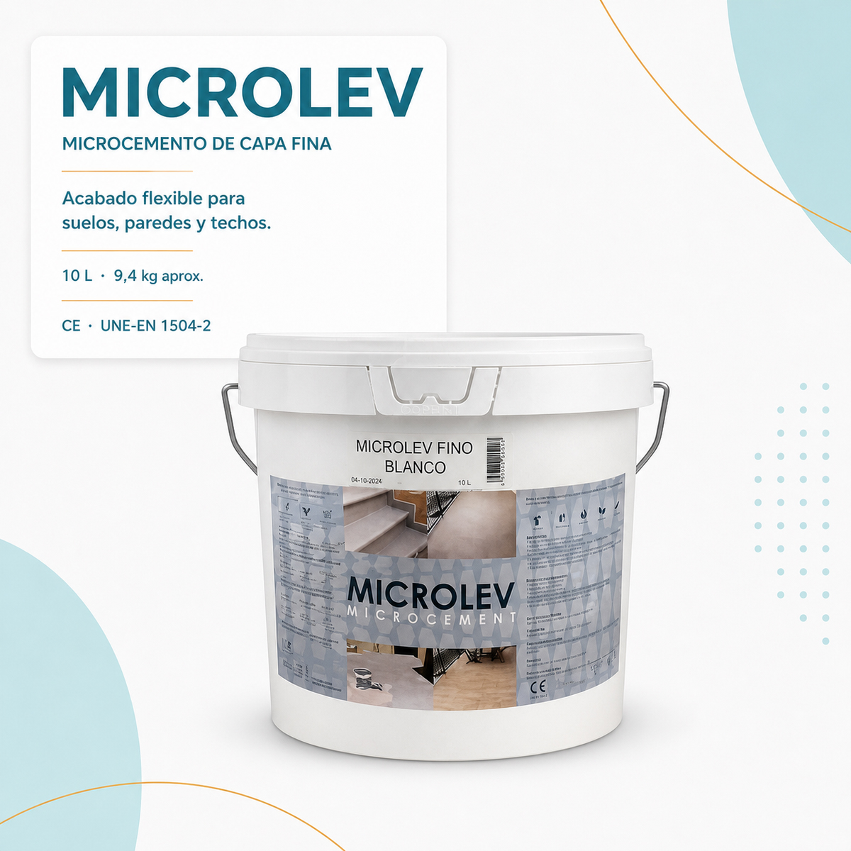 MICROLEV Microcemento Térmico Flexible para Suelos y Paredes